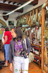 Checking out the food in Pienza