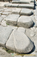 Tracks in the street for carriages