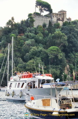 View of Castello Brown on top of the hill