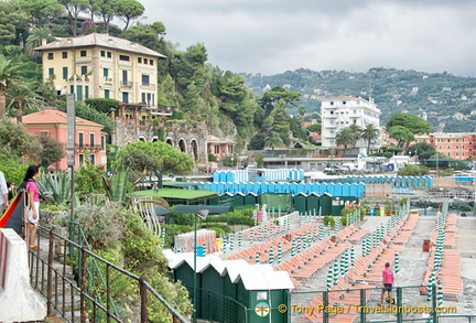 Looking down at the Santa Marherita beach