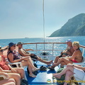Enjoying the sun on the ferry ride