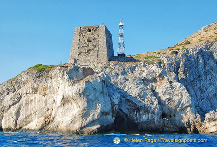 Tower of Fornillo, one of the two 15th century towers in Positano