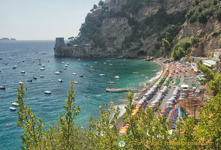 A view of Positano beach