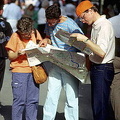 Tourists checking out their maps