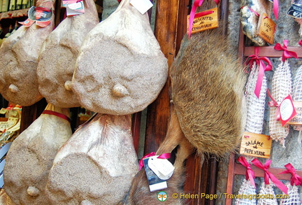 Cinghiale meat is everywhere in San Gimignano