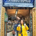 Me and two large cups of gelato