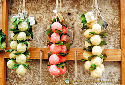 Decorative strings of scented soap