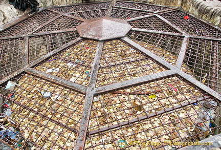 Money thrown into the Cisterna by visitors