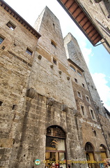 View of buildings on Via San Matteo