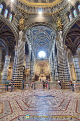 Inlaid marble mosaic floor of Siena Cattedrale