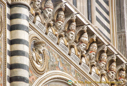 Some of the 172 plaster busts of popes from the 15th and 16th centuries