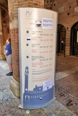 Information on visiting the Torre del Mangia, the Museo Civico and Temporary Exhibitions