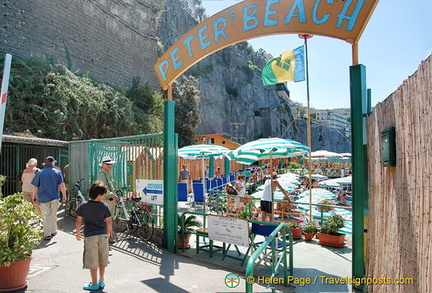 Peter's Beach - one of the many beach rental businesses in Sorrento