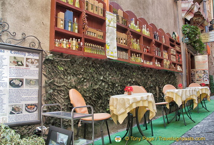 Outside tables of the Old Taverna Sorrentina