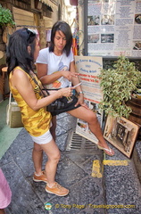 Finding out about the cooking school at the Old Taverna Sorrentina