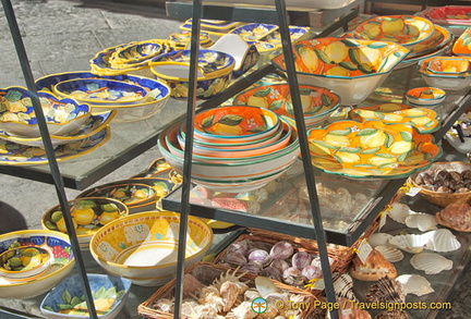 Range of Sorrento pottery