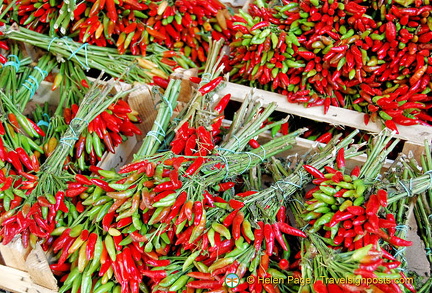 Beautiful bunches of chillis