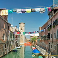 Colourful washing add to the colour of this area