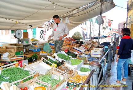 Locals buy their produce from this boat 