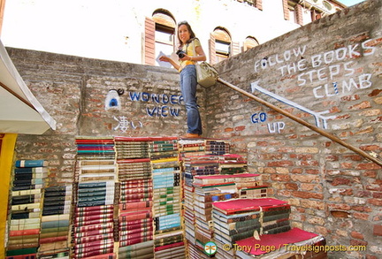 Me, at the top of the book steps