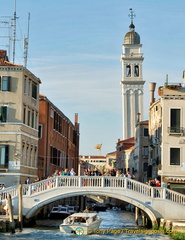 View of the bell tower of the San Giorgio dei Greci