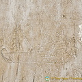 Etching of a boat linked to the legend of Cesco the stonecutter