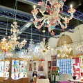 Murano glass chandeliers in the Arti Veneziane showroom