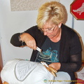 Lace-making demonstration