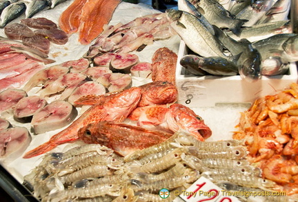 A mix of seafood