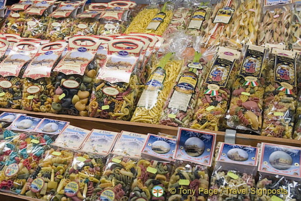 Packs of different pastas