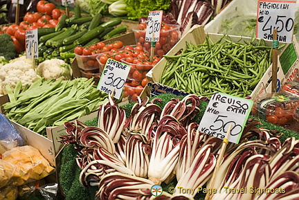 Vegetable stall at the Rialto market