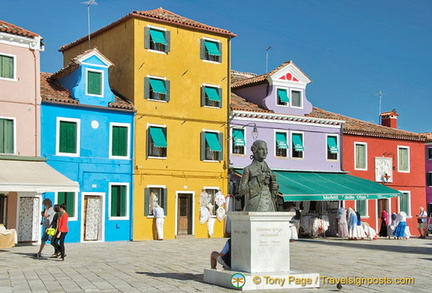 Statue of Baldassare Galuppi in the square named after him