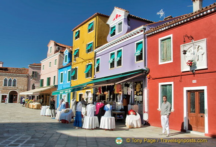 Burano's many lace shops