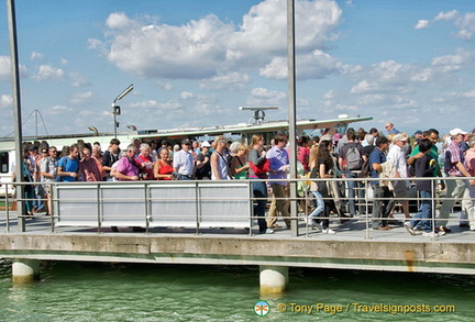 This is how crazy busy it was on the Burano vaporetto