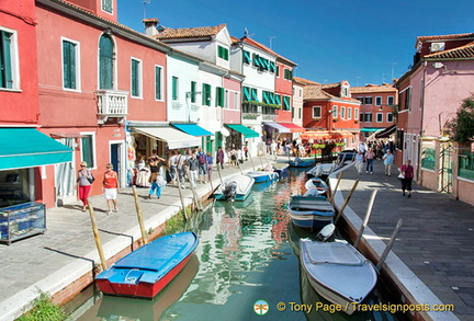 Exploring Burano's waterways and shops