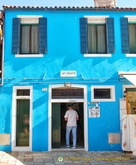 A bright public toilet on Burano