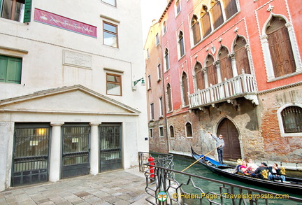 Marco Polo once lived in a house where the Teatro Malibran, the white building, stands