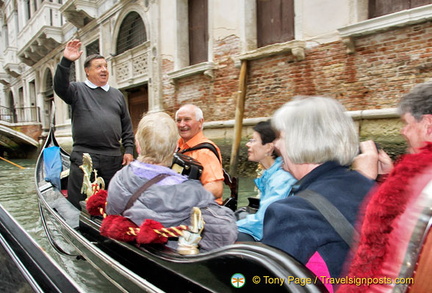 Enjoying music on a gondola ride