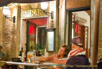 Al fresco dining at Birraria La Corte