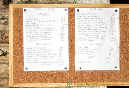 Osteria Mocenigo's menu