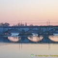 A wintry view of the Adige River (Fiume Adige in Italian)
