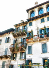 Some frescoed buildings in Piazza Erbe