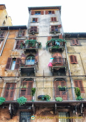 Some frescoed buildings in Piazza Erbe