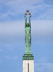 The three stars represent the three historic regions of Latvia - Kurzeme, Latgale and Vidzeme