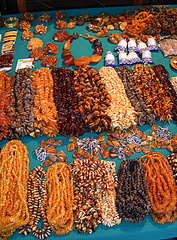 Amber for sale at Trakai Castle