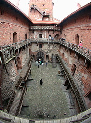 Wooden stairs and galleries of Trakai Castle