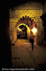 Decorative archway to the Marrakesh souk