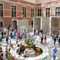 Looking down at the reception area