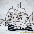 Lisbon - Portugal (1503 visits) Galleon image on Mariner's Compass Lisbon - Portugal
