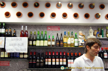 Well stocked bar at Farol Restaurante